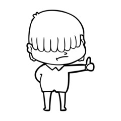 cartoon boy with untidy hair