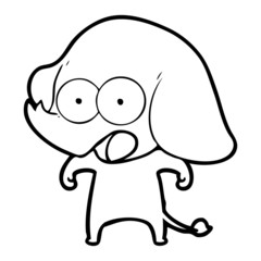 Obraz premium cute cartoon elephant