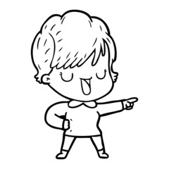cartoon woman talking
