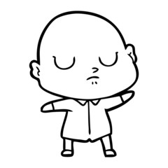 cartoon bald man