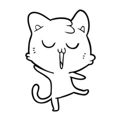cartoon cat singing