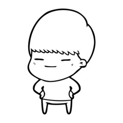cartoon smug boy