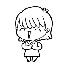 cartoon woman