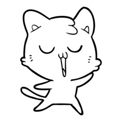 cartoon cat singing