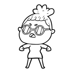 Fototapeta premium cartoon annoyed woman