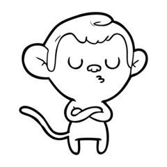 cartoon annoyed monkey