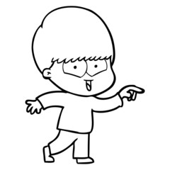 cartoon happy boy