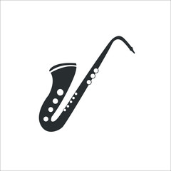 Saxophone icon.  Illustration