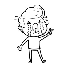 cartoon crying man