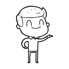 cartoon friendly man