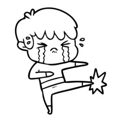 cartoon boy crying