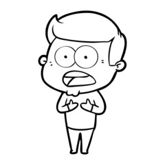 cartoon shocked man