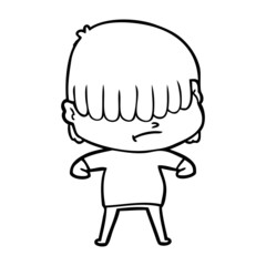 cartoon boy with untidy hair