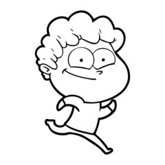 Fototapeta premium cartoon happy man