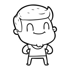 cartoon friendly man