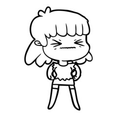 cartoon angry girl