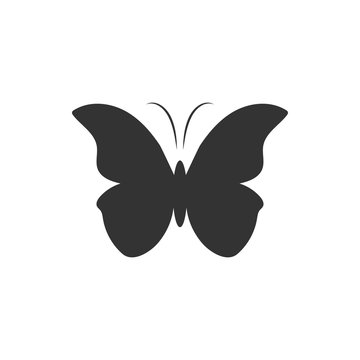 Butterfly silhouette logo icon template