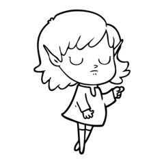 cartoon elf girl