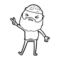 cartoon man with beard