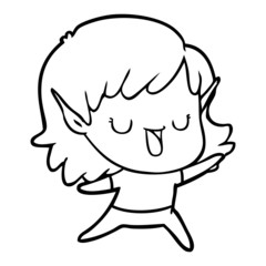 cartoon elf girl