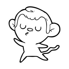 Naklejka premium cartoon monkey