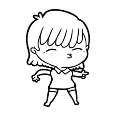 cartoon woman
