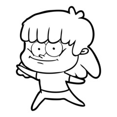 cartoon smiling woman