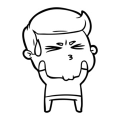 cartoon frustrated man
