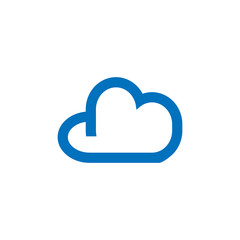 Clean cloud shape logo icon template