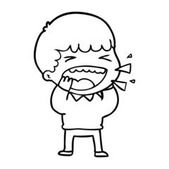 Fototapeta premium cartoon laughing man