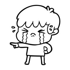 cartoon boy crying