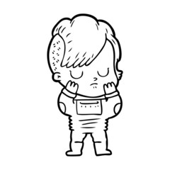 Obraz premium cartoon woman