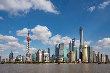 Naklejka premium HDR Image of Shanghai Skyscrapers at daytime