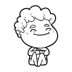 cartoon friendly man