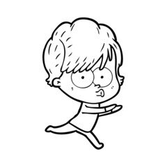 Fototapeta premium cartoon woman