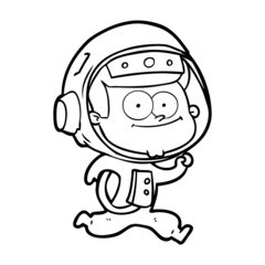 happy astronaut cartoon