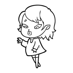 cute cartoon vampire girl