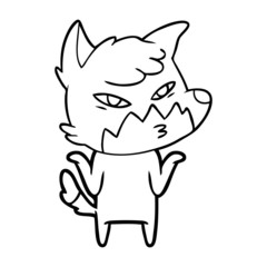 clever cartoon fox