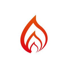 Red flames design concept vector