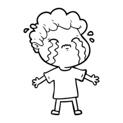 cartoon man crying