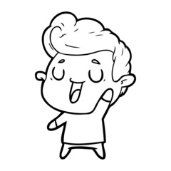 happy cartoon man