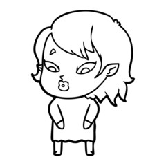 cute cartoon vampire girl