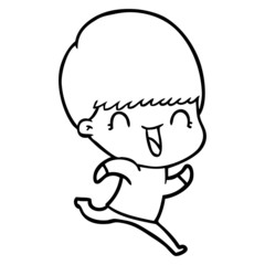 Fototapeta premium happy cartoon boy