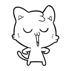 cartoon cat singing
