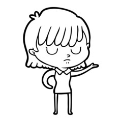 cartoon woman