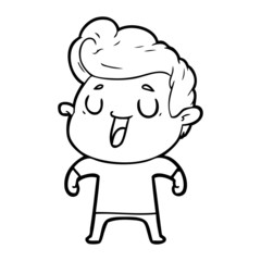 happy cartoon man