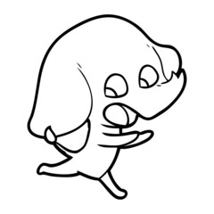 Fototapeta premium cute cartoon elephant