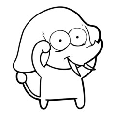 happy cartoon elephant