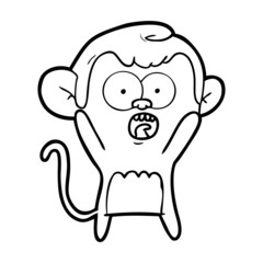 cartoon shocked monkey