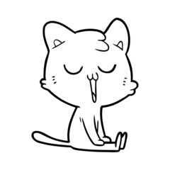 cartoon cat singing